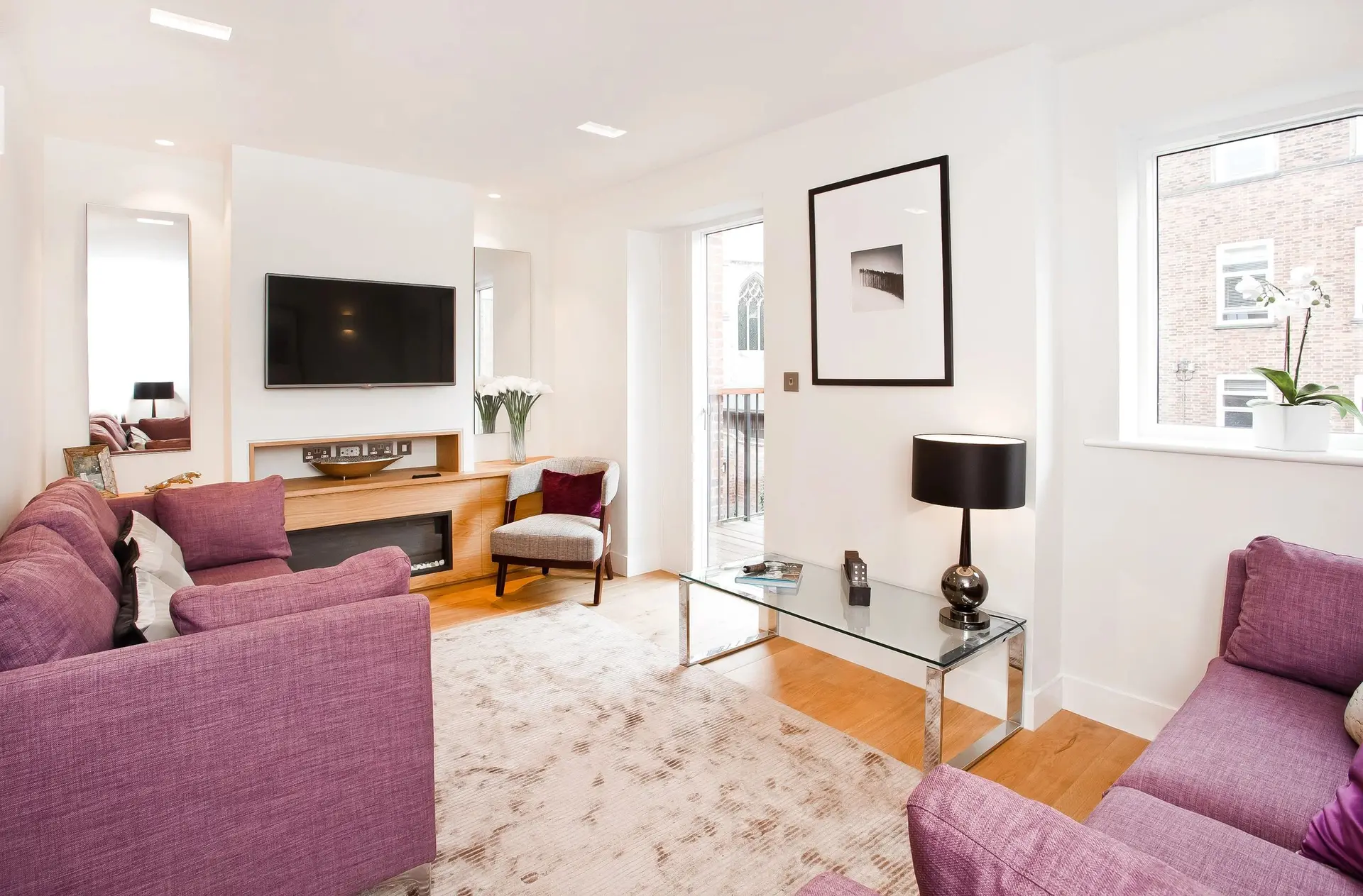Living room decorated by Paul Crosby Decorators in York
