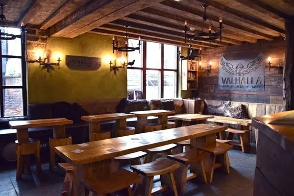 Valhalla York dining room with dark timber and painted walls